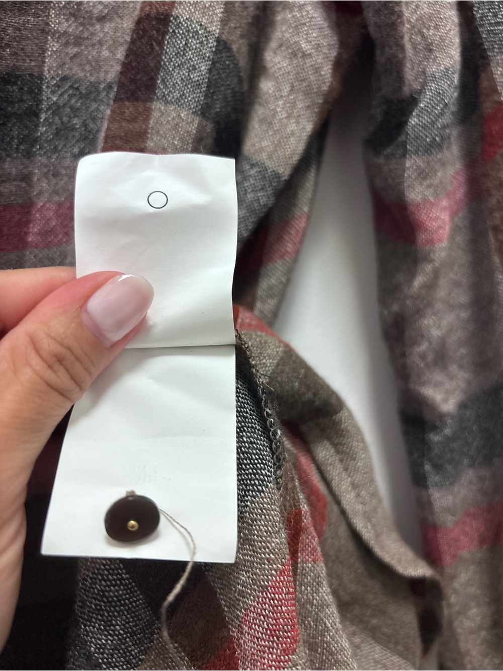 2/$25 le chateau Plaid Ruffle Henley Tunic in Brown, Gray & Pink
BNWT - Picture 6 of 10
